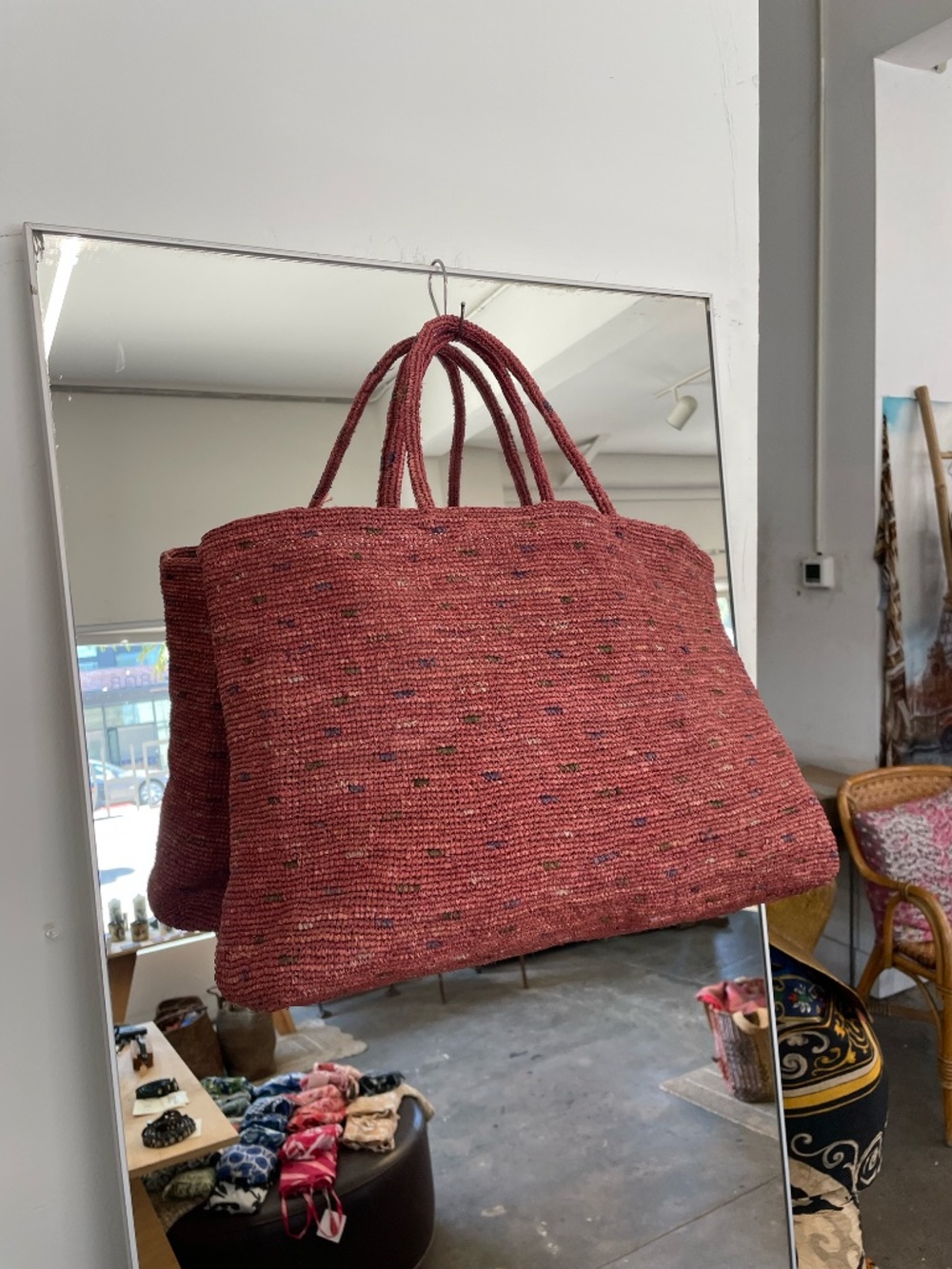 Sophie Digard Large Tote in Rose Pink